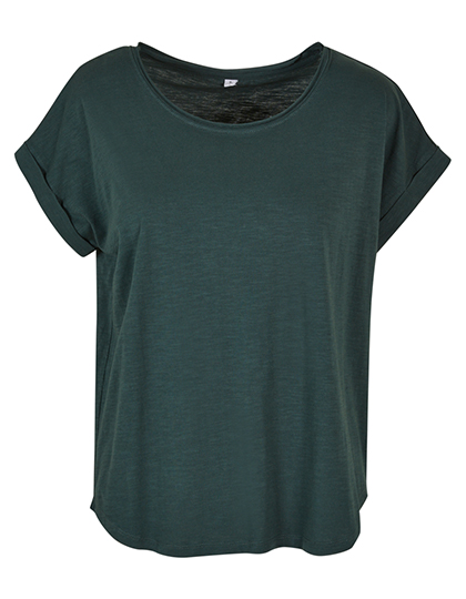 BY036 Build Your Brand Damen langes Feuergarn T-Shirt kurzarm