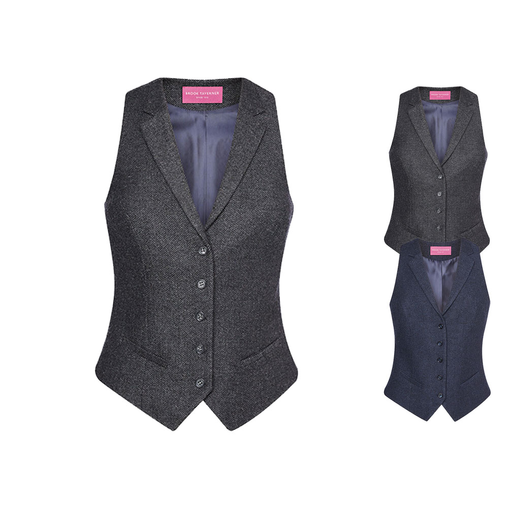 BR2310 Brook Taverner Bistro-Weste 5-Knopf-Vorderseite