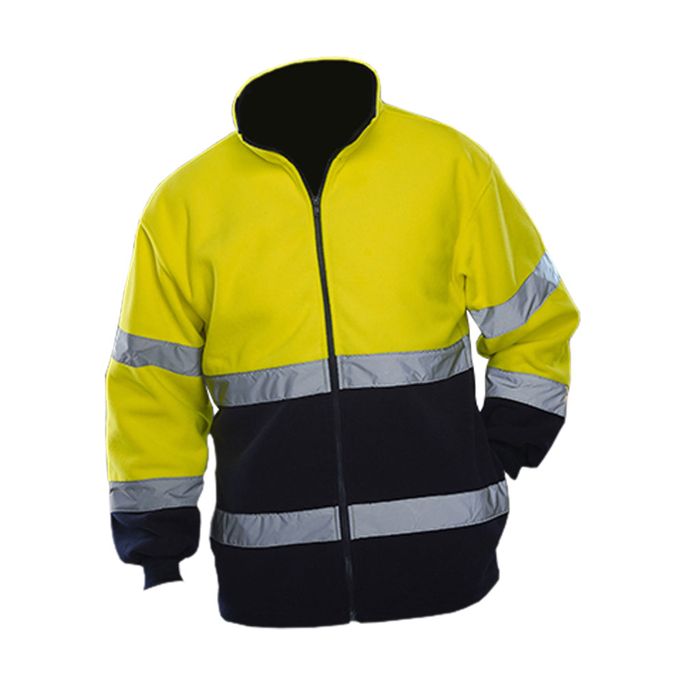 YK10B YOKO Hi-Vis hochsichtbare Fleecejacke mit zwei reflektierenden Bändern