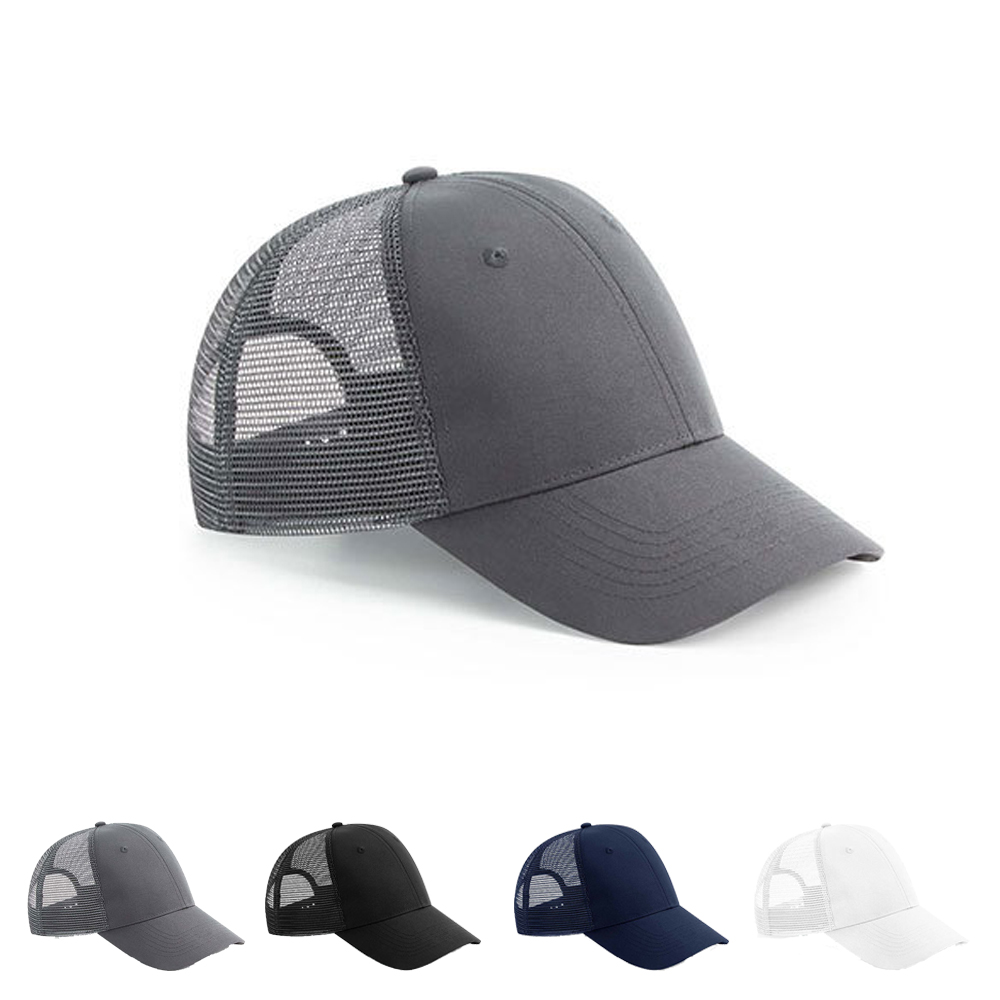 CB75R Beechfield Recycelt Urbanwear 6 Panele Truckerkappe mit Snapback-Größeneinsteller