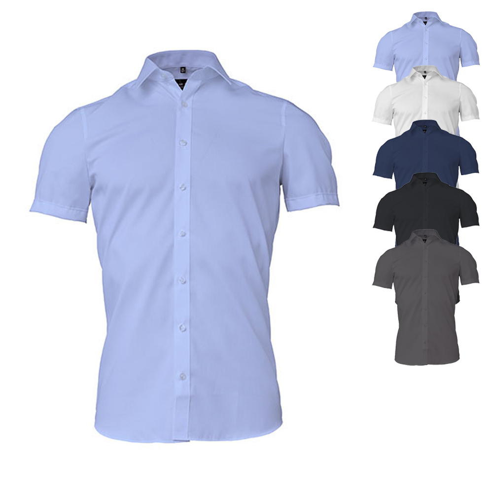 MV679912 Marvelis Herren Hemd Body Fit kurzarm