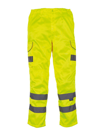 YK018T YOKO Hi-Vis hochsichtbare Cargohose mit Kniepolstertaschen