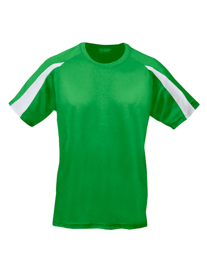 JC003 Just Cool Sportshirt Trainingsshirt mit Kontrast-Einsätzen an den ...