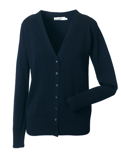 Z715F Russell Collection Damen Strick Cardigan mit V-Ausschnitt