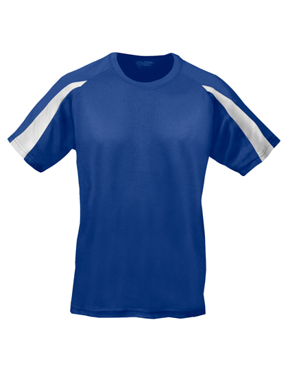 JC003 Just Cool Sportshirt Trainingsshirt mit Kontrast-Einsätzen an den Ärmeln