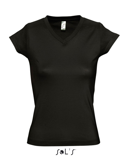 L156 SOL´S Damen V-Ausschnitt T-Shirt Moon
