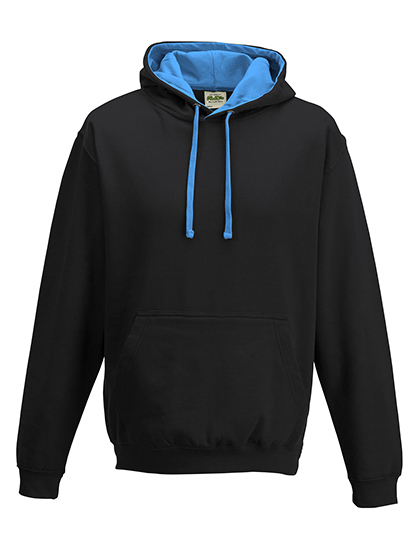 JH003 Just Hoods Varsity Kapuzenpullover mit doppellagiger Kapuze mit kontrastfarbener Innenseite