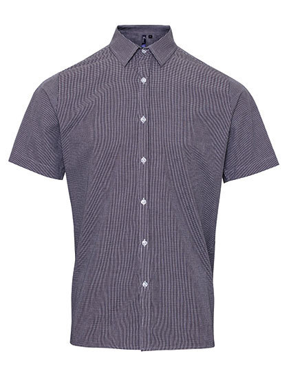PW221 Premier Workwear Herren Vichy (Gingham) kurzarm Hemd