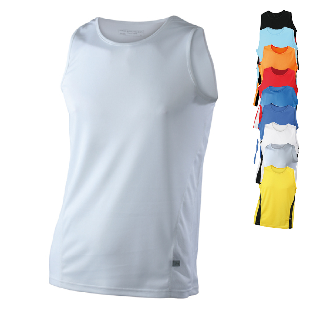 JN305 James+Nicholson Herren Laufshirt ärmellos