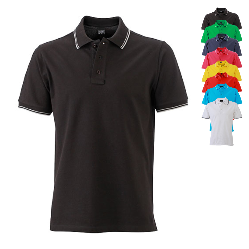 JN986 James+Nicholson Herren Polo