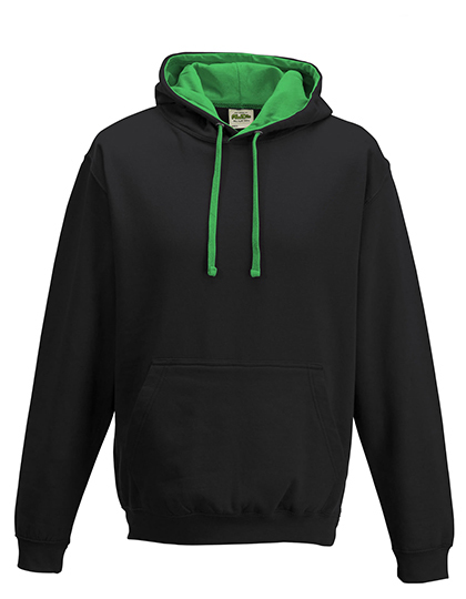 JH003 Just Hoods Varsity Kapuzenpullover mit doppellagiger Kapuze mit kontrastfarbener Innenseite