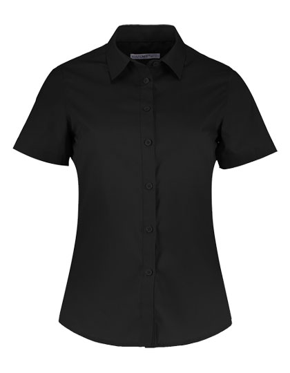 K241 Kustom Kit Dame Bluse Kurzarm Poplin Shirt