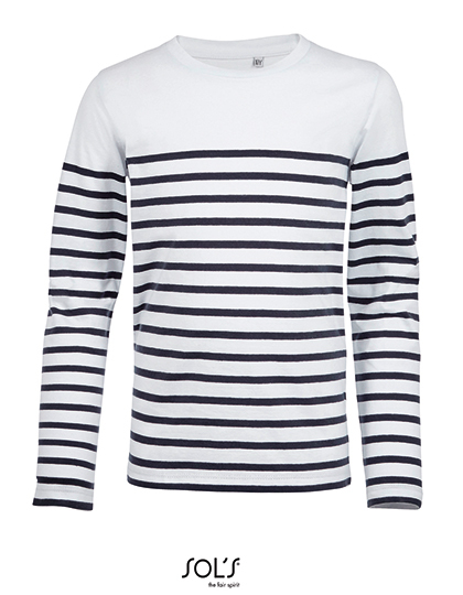 L03101 SOLS Kinder Langarm T-Shirt MATELOT Gestreift