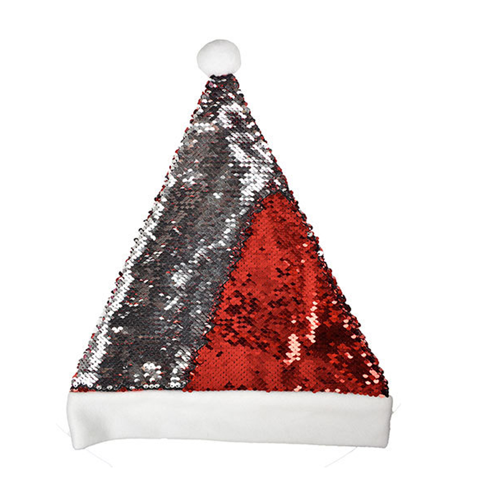 C4007 L-merch Weihnatsmütze Nikolaus Mütze mit Pailletten