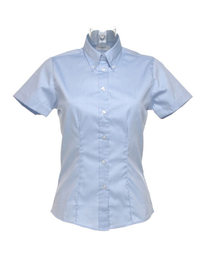 K701 Kustom Kit Bluse Kurzarm Büggelleicht Eng Anliegend