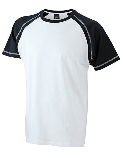 JN010 James+Nicholson Herren Raglan T-Shirt kurzarm