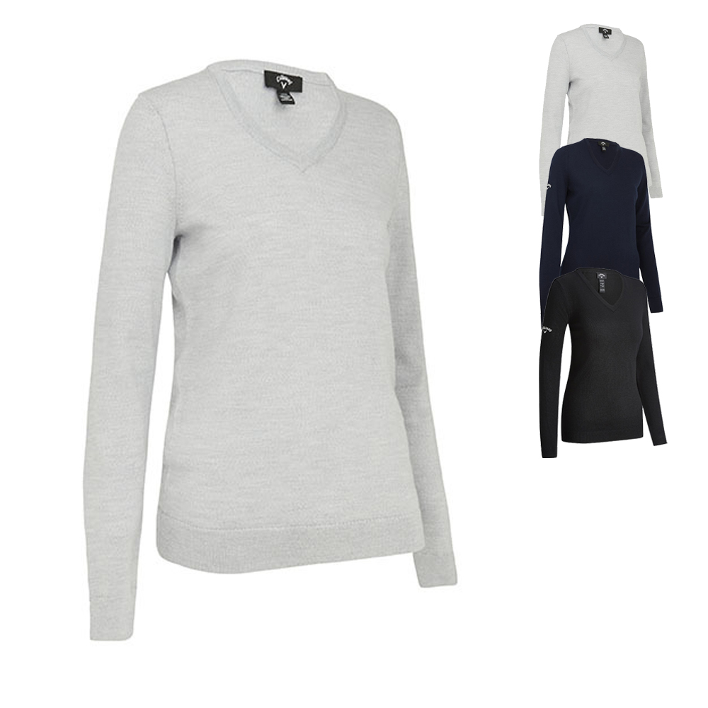 CW352 Callaway Damen V-Ausschnitt Merino Pullover