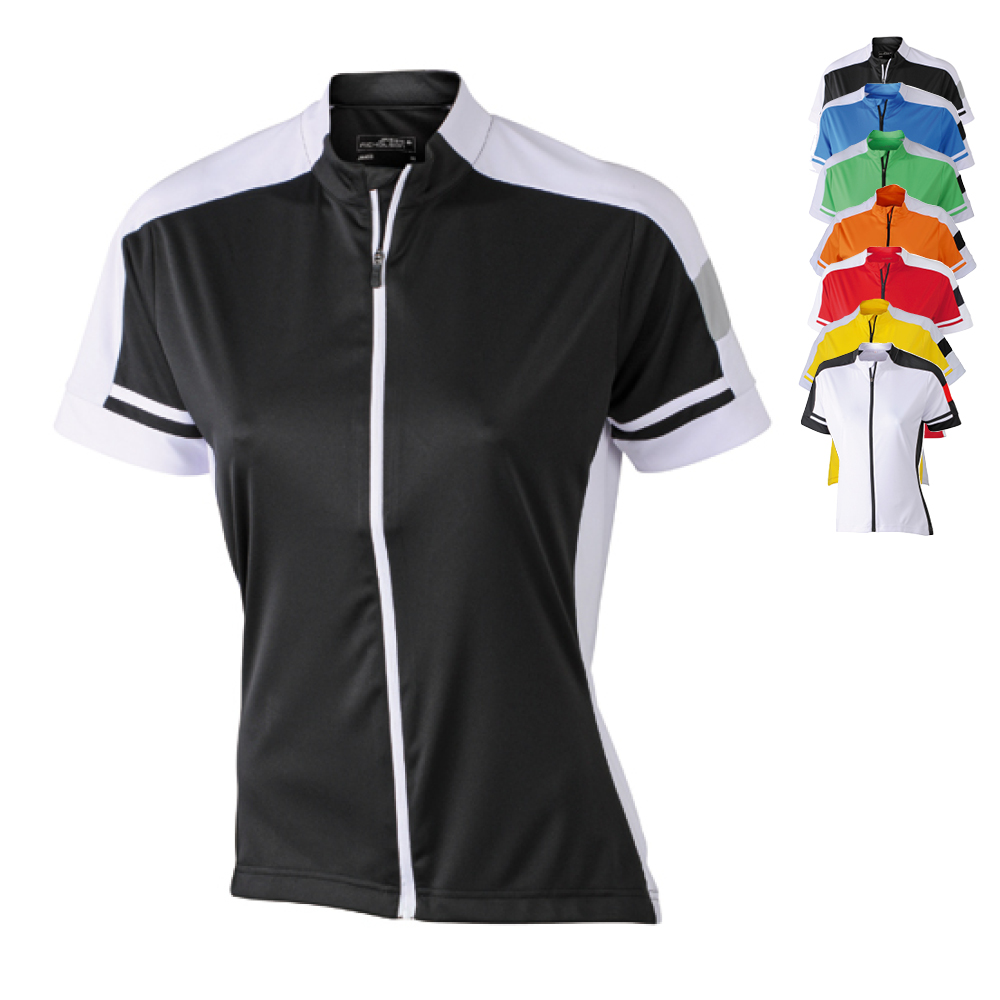JN453 James+Nicholson Damen Radtrikot durchgehender Reißverschluss