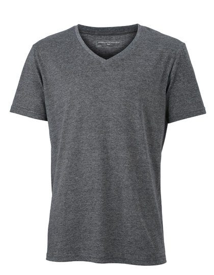 JN974 James+Nicholson Herren HEATHER T-Shirt kurzarm