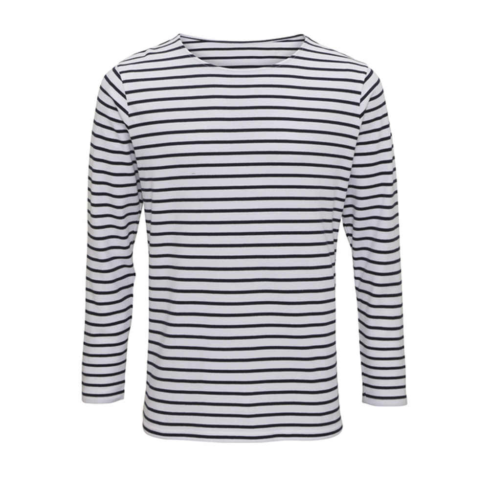 AQ070 Asquith & Fox Herren Matrosen Shirt gestreift langarm
