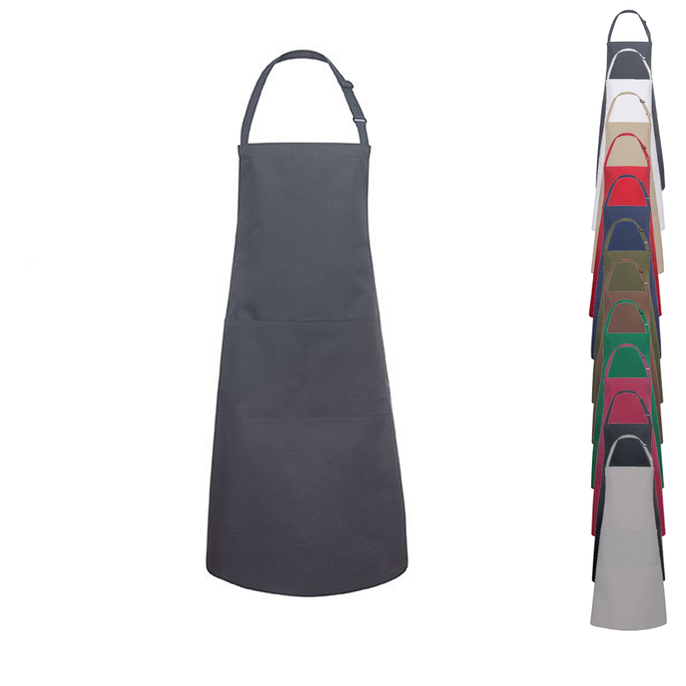 KY133 Karlowsky Übergrößen Latzschürze Basic mit Schnalle und Tasche