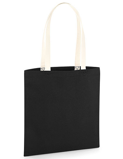 WM801C Westford Mill Baumwolltasche mit Henkeln in Kontrastfarbe