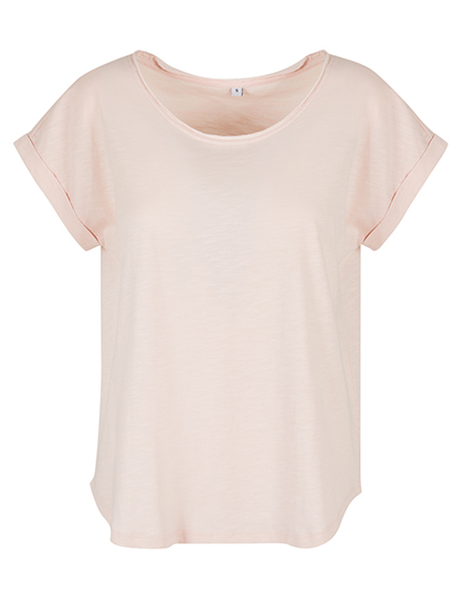 BY036 Build Your Brand Damen langes Feuergarn T-Shirt kurzarm