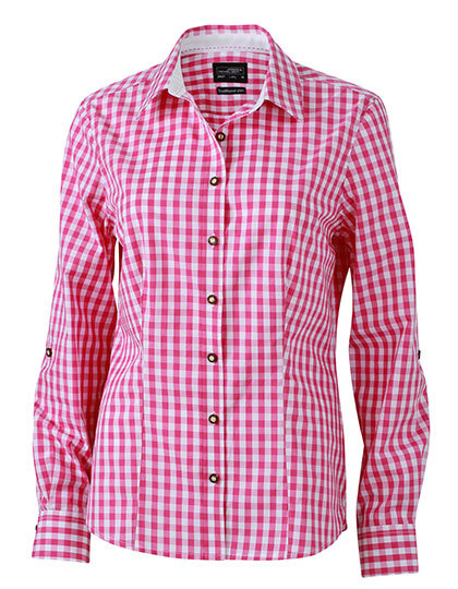 JN637 James+Nicholson Damen Traditionell Bluse