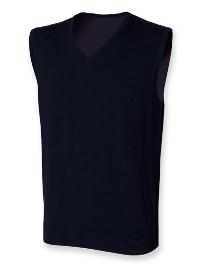 W724 Henbury Leichter Herren Pullover ärmelloser mit V-Ausschnitt