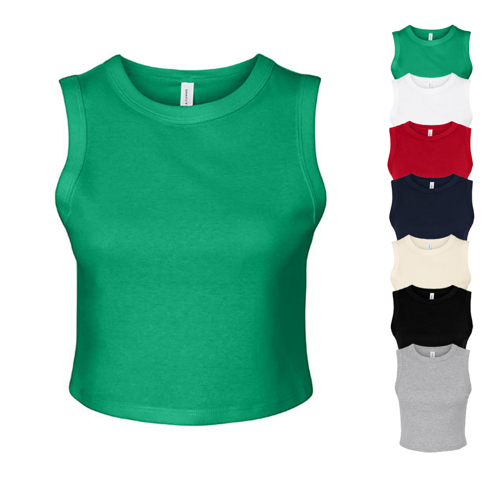 BL1013 Bella Damen Ripp Muskelshirt Top ärmellos bauchfrei