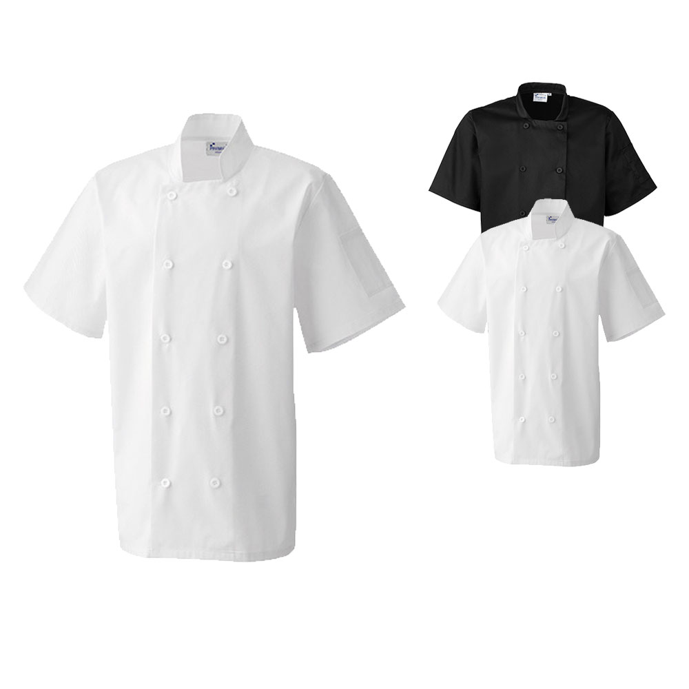 PW656 Premier Workwear Pflegeleichte kurzärmelige Kochjacke