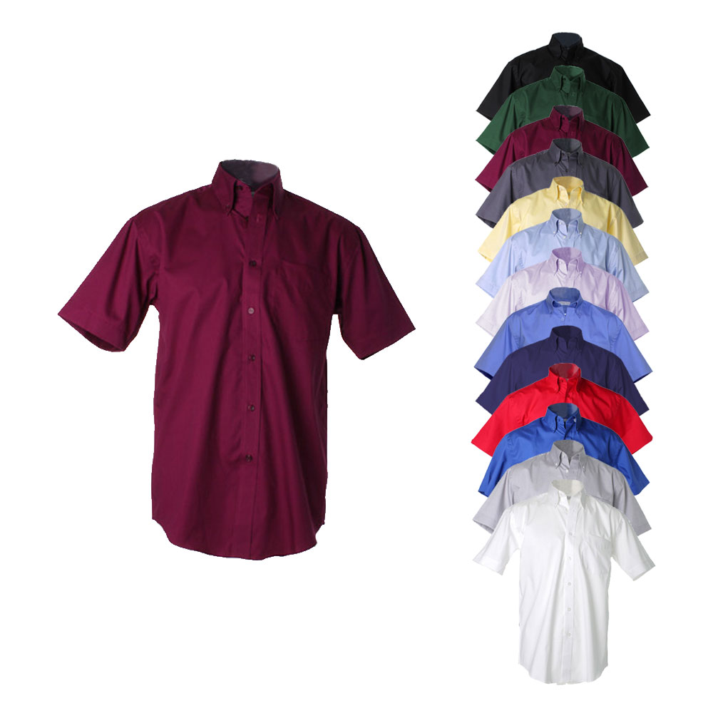 Kustom Kit Kurzarm Slim Fit Oxford Hemd K183 – Klassisch, Neu Mit Etikett