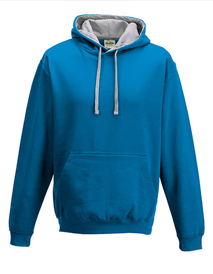 JH003 Just Hoods Varsity Kapuzenpullover mit doppellagiger Kapuze mit kontrastfarbener Innenseite