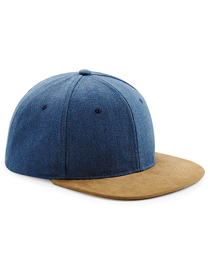 CB668 Beechfield Kappe mit Wildlederoptik Snapbackverschluss