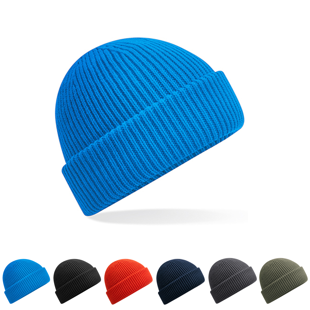CB508R Beechfield Strickmütze mit atmungsaktivem und komfortablem Baumwoll-Jersey-Futter