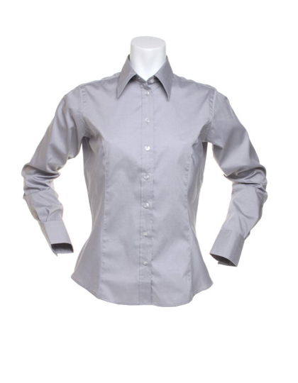 K702 Kustom Damen Hemd Langarm mit Plisseefalte hinten