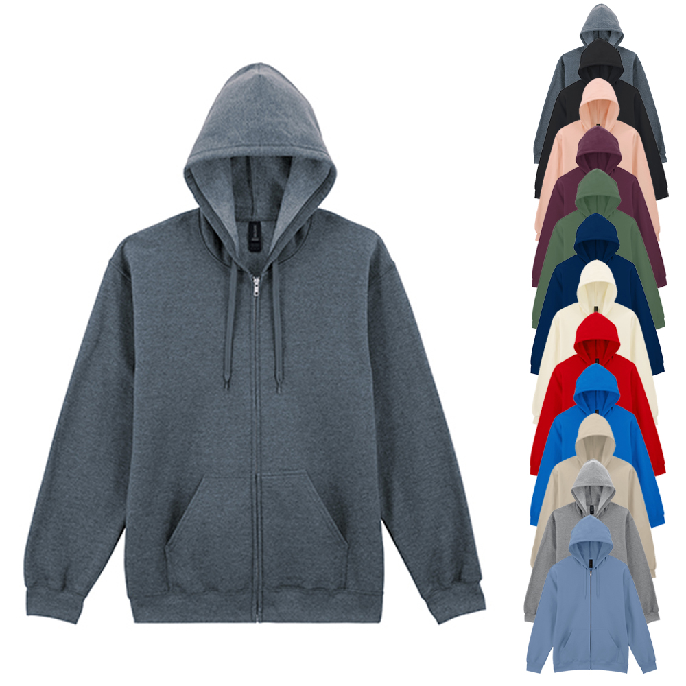 GSF600 Gildan Softstyle® mittelschwere Fleece Kapuzen-Sweatjacke