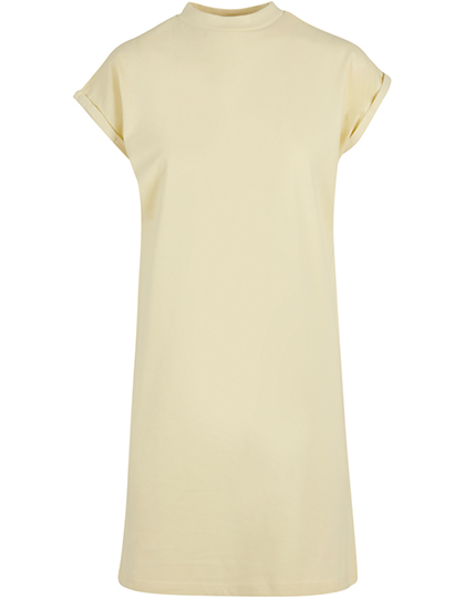 BY101 Build Your Brand Damen Stehkragen Kleid mit verlängerter Schulter BY101 Build Your Brand Damen Stehkragen Kleid mit verlängerter Schulter