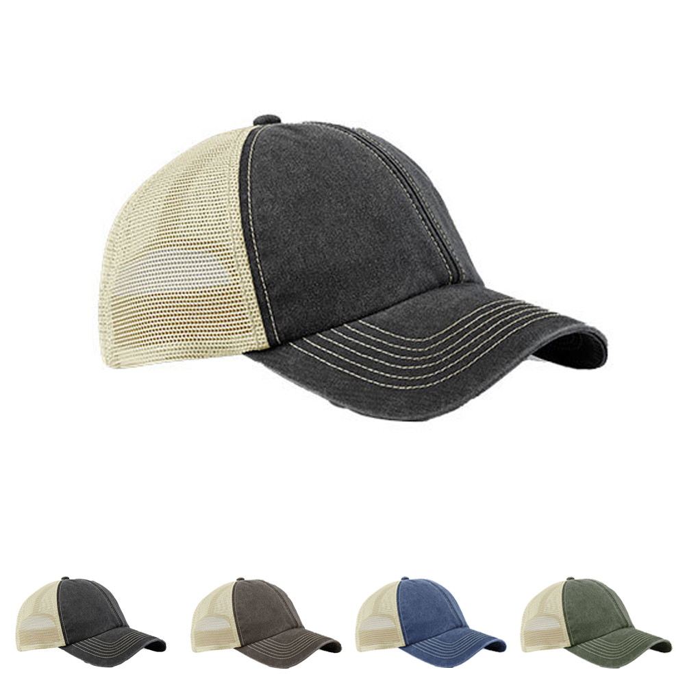 CB672 Beechfield 6 Panele Trucker-Kappe Vintage-Stil