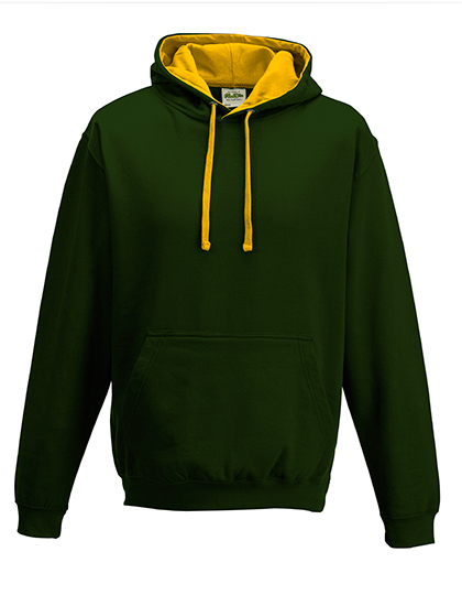 JH003 Just Hoods Varsity Kapuzenpullover mit doppellagiger Kapuze mit kontrastfarbener Innenseite