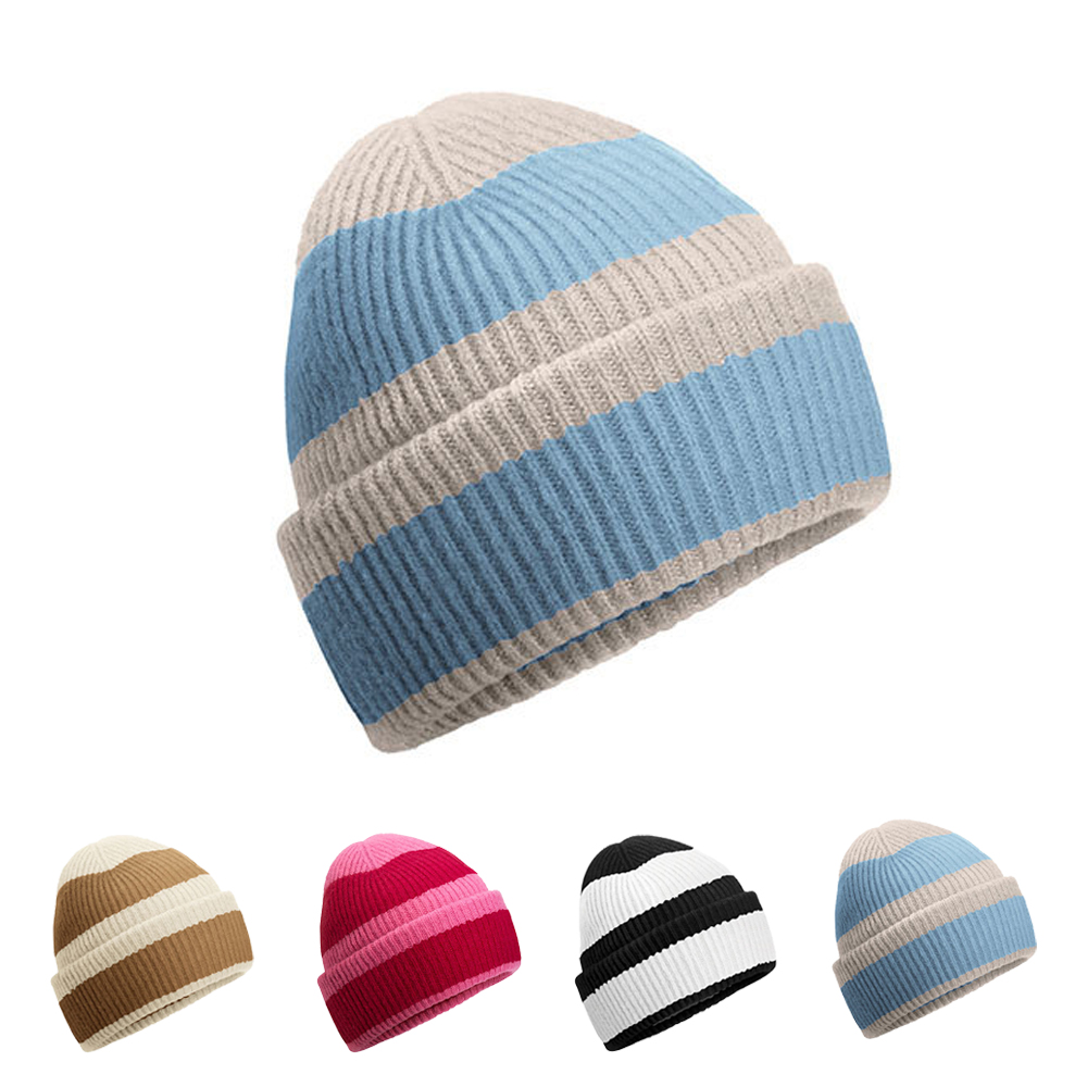 CB391R Beechfield Mütze Block-Streifendesign