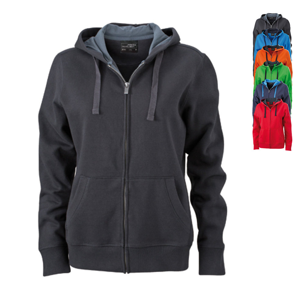 JN594 James+Nicholson Damen Kapuzenjacke