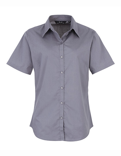 PW302 Premier Workwear Damen Poplin kurzarm Bluse (Damenbluse/Kurzarm)