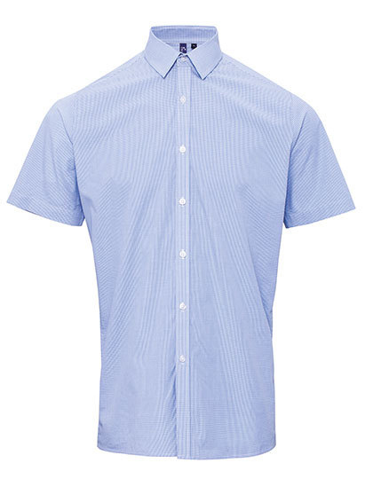 PW221 Premier Workwear Herren Vichy (Gingham) kurzarm Hemd