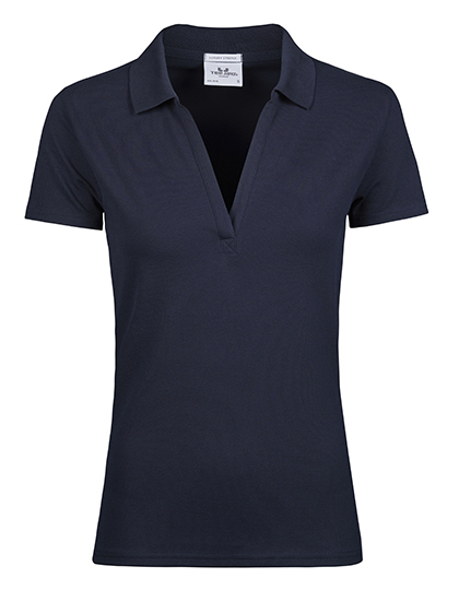 TJ1409 Tee Jays Damen Luxus dehnbares Polo V-Ausschnitt