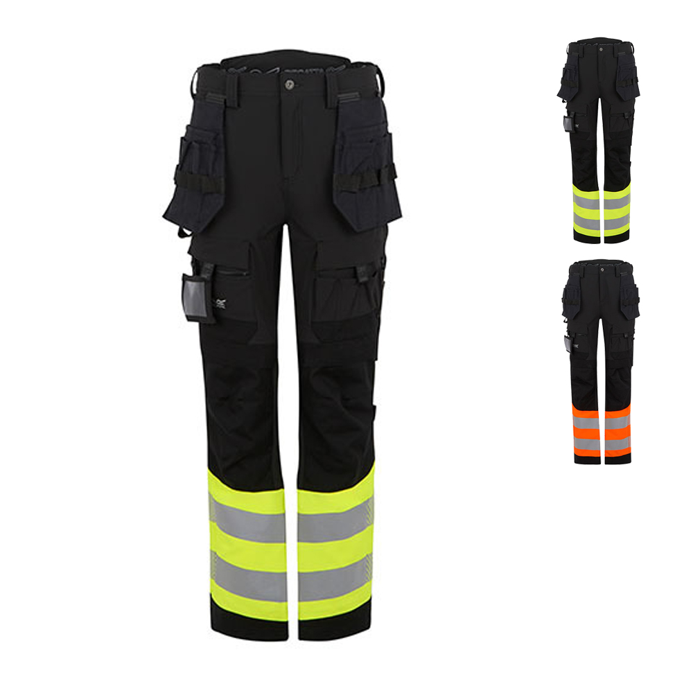 RG480 Regatta High Visibility Hi-Vis X-Pro Stretch Hose mir Holstertaschen (Klasse 1)