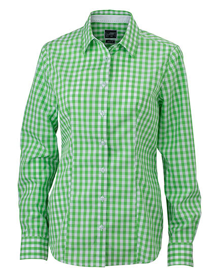 JN616 James+Nicholson Damen karierte Bluse
