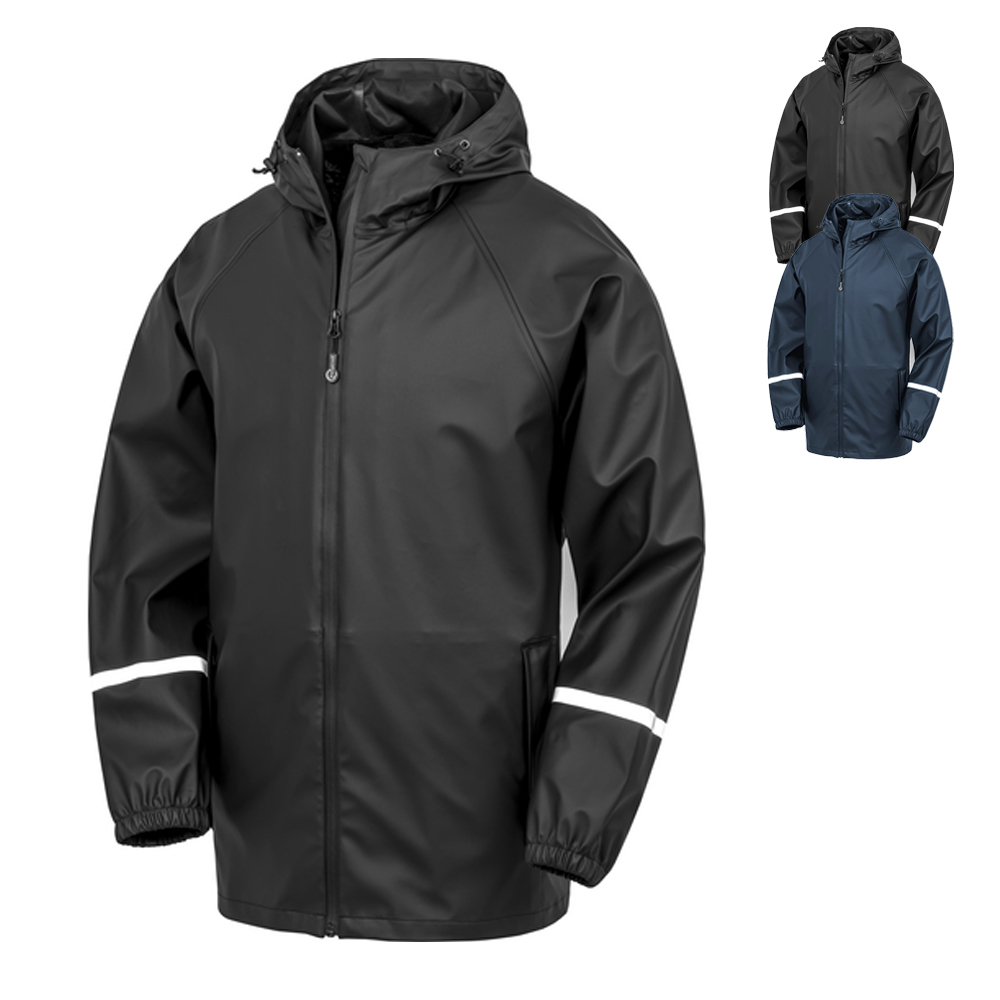RT915 Result Genuine Recycled Prism PU wasserfeste Jacke Reflektionsstreifen & recycelte Rückseite