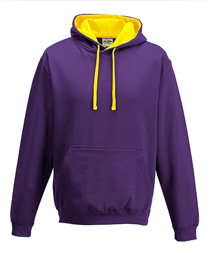 JH003 Just Hoods Varsity Kapuzenpullover mit doppellagiger Kapuze mit kontrastfarbener Innenseite