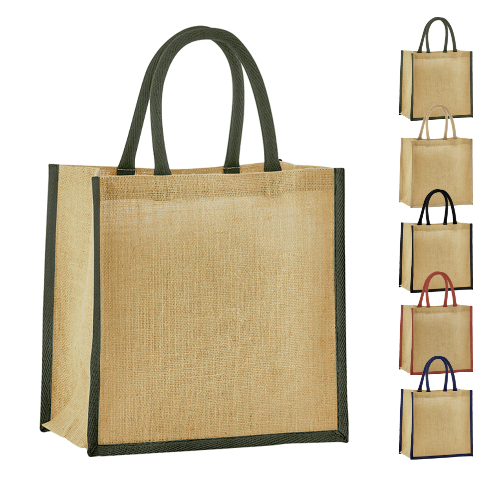 WM477 Westford Mill natürlich gestärkte Jute Mini Geschenktasche